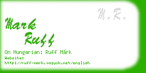 mark ruff business card