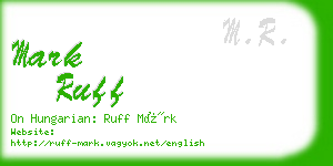 mark ruff business card